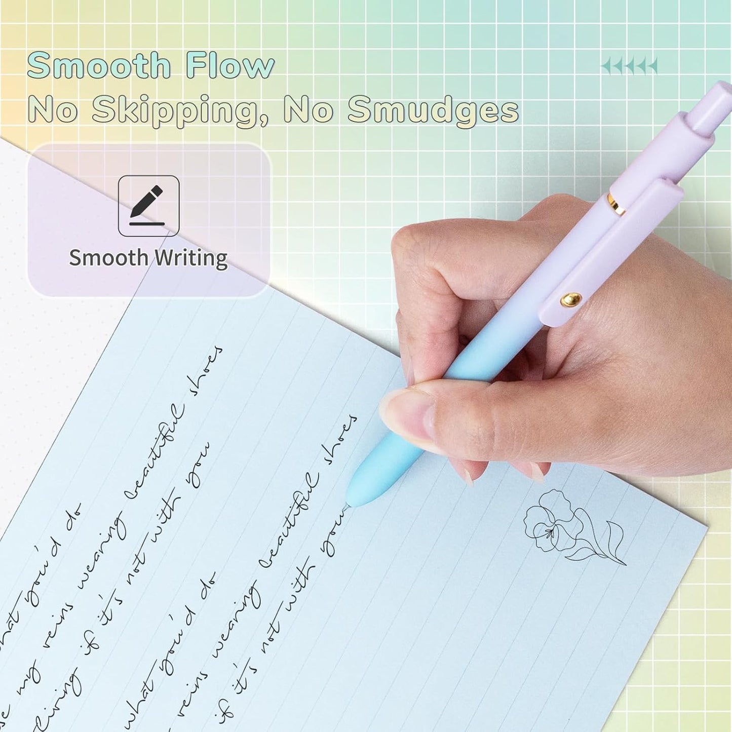 YOXMJDB Gel Pens, 5 Pcs Medium Point Smooth Writing Pens Cute Pens for Women, High-End Series 0.7mm Black Ink Pens for Journaling Note Taking, School Office Supplies (5 Pcs Gradient Morandi)