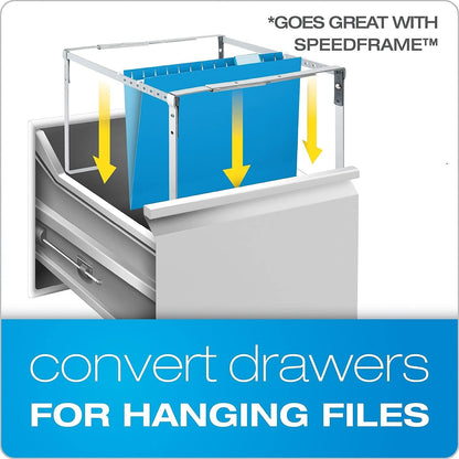 Pendaflex Ready-Tab Reinforced Hanging File Folders, Letter Size, Standard Green, 5 Tab, 25/BX (42590)
