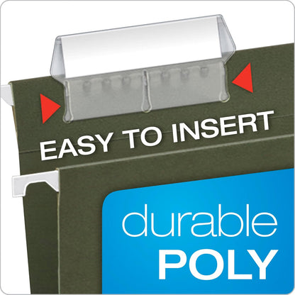 Pendaflex Hanging Folder Tabs, 2", Clear Yellow, 25 Tabs and Inserts per Pack (42 YEL)