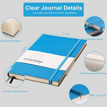 AHGXG Graph Paper Notebook 2 Pack - A5 Grid Paper Notebook/Journal Hardcover with 384 Pages, 120gsm Thick Graph Paper, Grid Paper for Math & Science Students 5.75'' × 8.38''