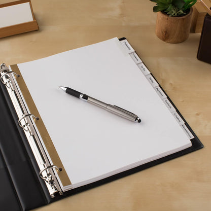 Avery Big Tab Insertable Dividers for 3 Ring Binders, 8-Tab Sets, White Paper, Clear Tabs, 6 Binder Divider Sets (41124)