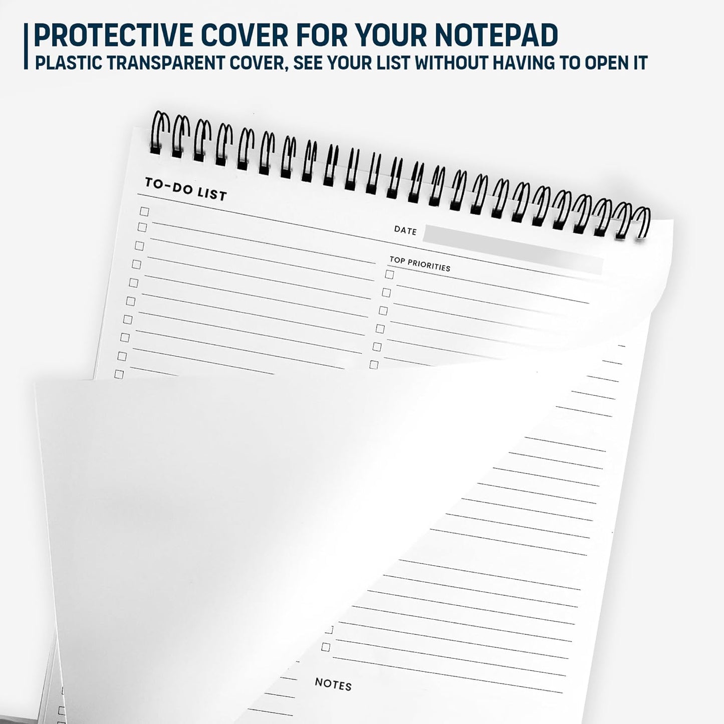 To Do List Notepad: With Multiple Functional Sections - 6.5 x 9.8" 60 Sheets - Spiral Daily Planner Notebook - Task CheckList Organizer Agenda Pad for Work - Note & Todo List Organization Notebooks