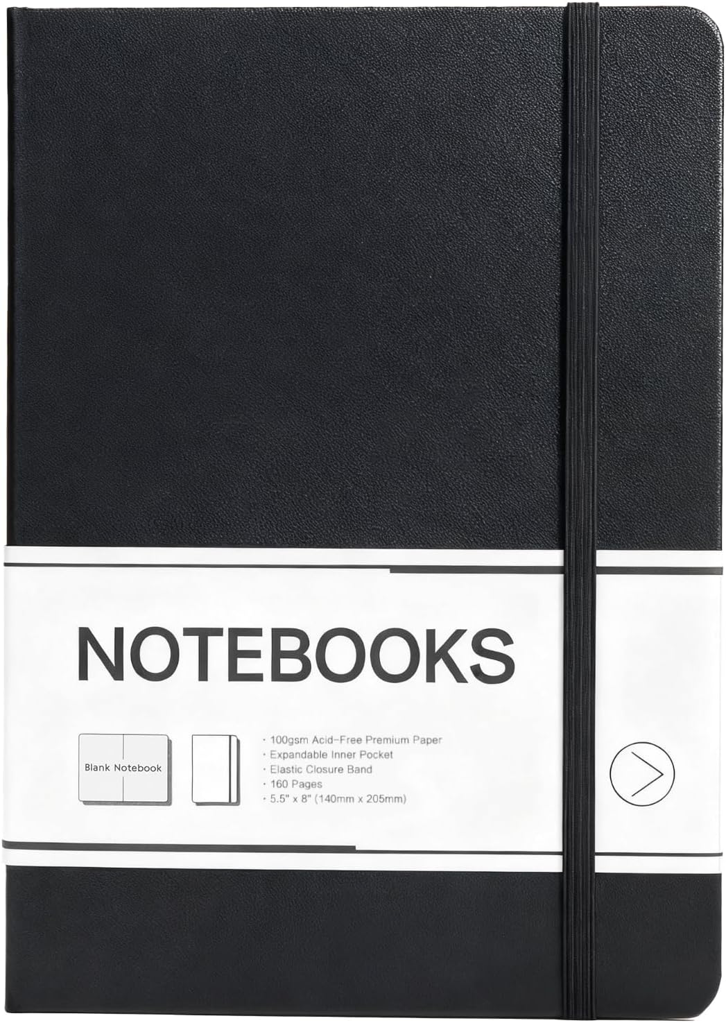 M&G Dotted Journal Notebook, 160 Pages, A5 Medium Size 5.6" x 8" for Men Women, 100GSM Thick College Ruled Paper Bullet Journal for Note Taking, Work & Office, Leather Hardcover, Green