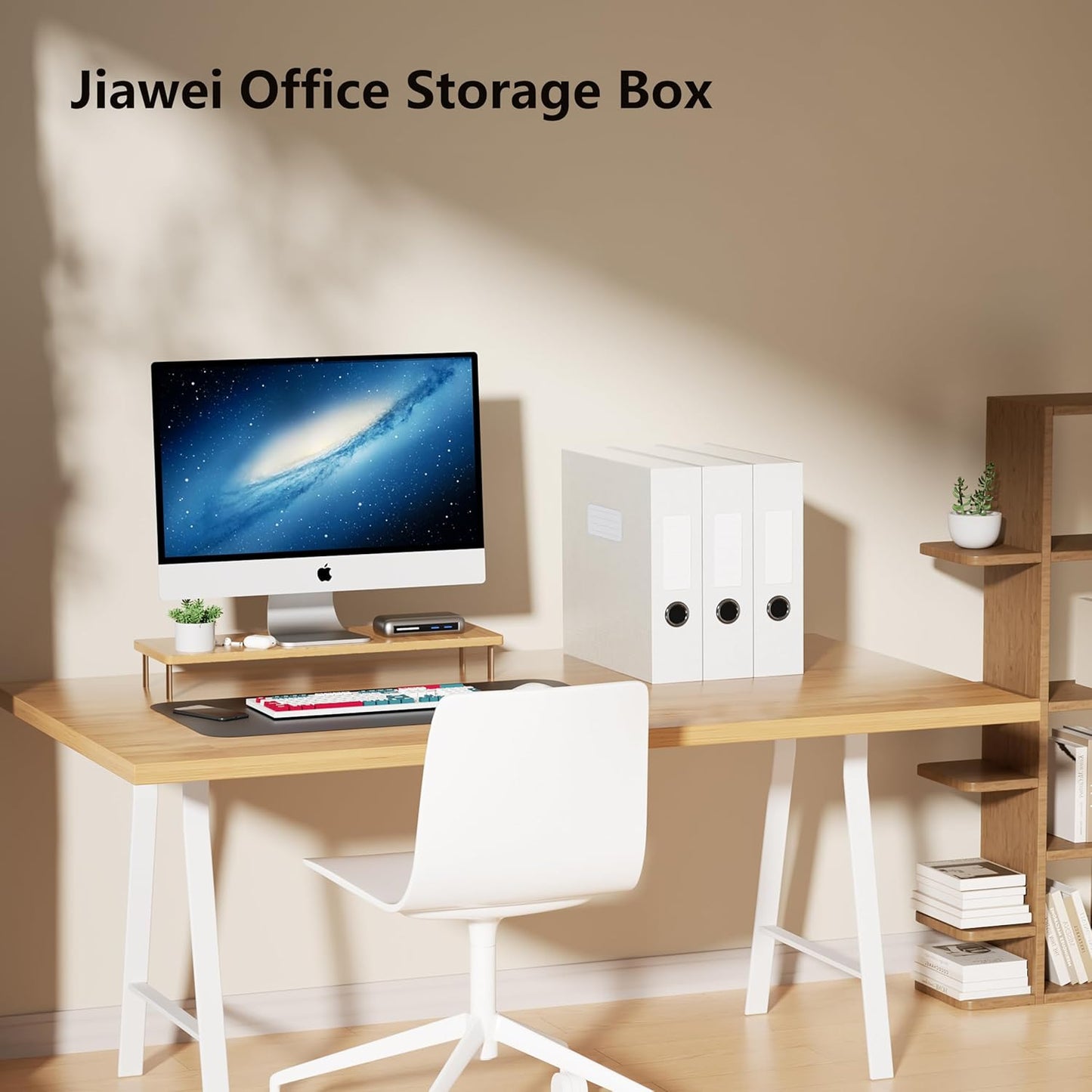 JiaWei Black Storage File Boxes,Document File Folder,A4 Archives Cases with Lid,9.4×3×12.5 Inches Filing Box for Office and School（3 Pack）