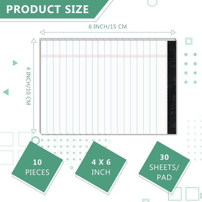 Note Pads 5x8, Narrow Ruled Legal Pad, Multicolor Small Notepads, 30 Sheet/notepad, 8 Pack Colored Legal Pads, Pink Legal Pad, Purple Notepad, Perforated Lined Note Pads for Study, Office, To-Do Lists