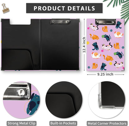 Dog Animal Clipboard Folio with Storage, Cute Dogs Decorative Clipboard Folder, Puppy Dog Clipboards for Women Kids, Life is Better with Dogs Gifts Office School Supplies, 12.4x9.2In