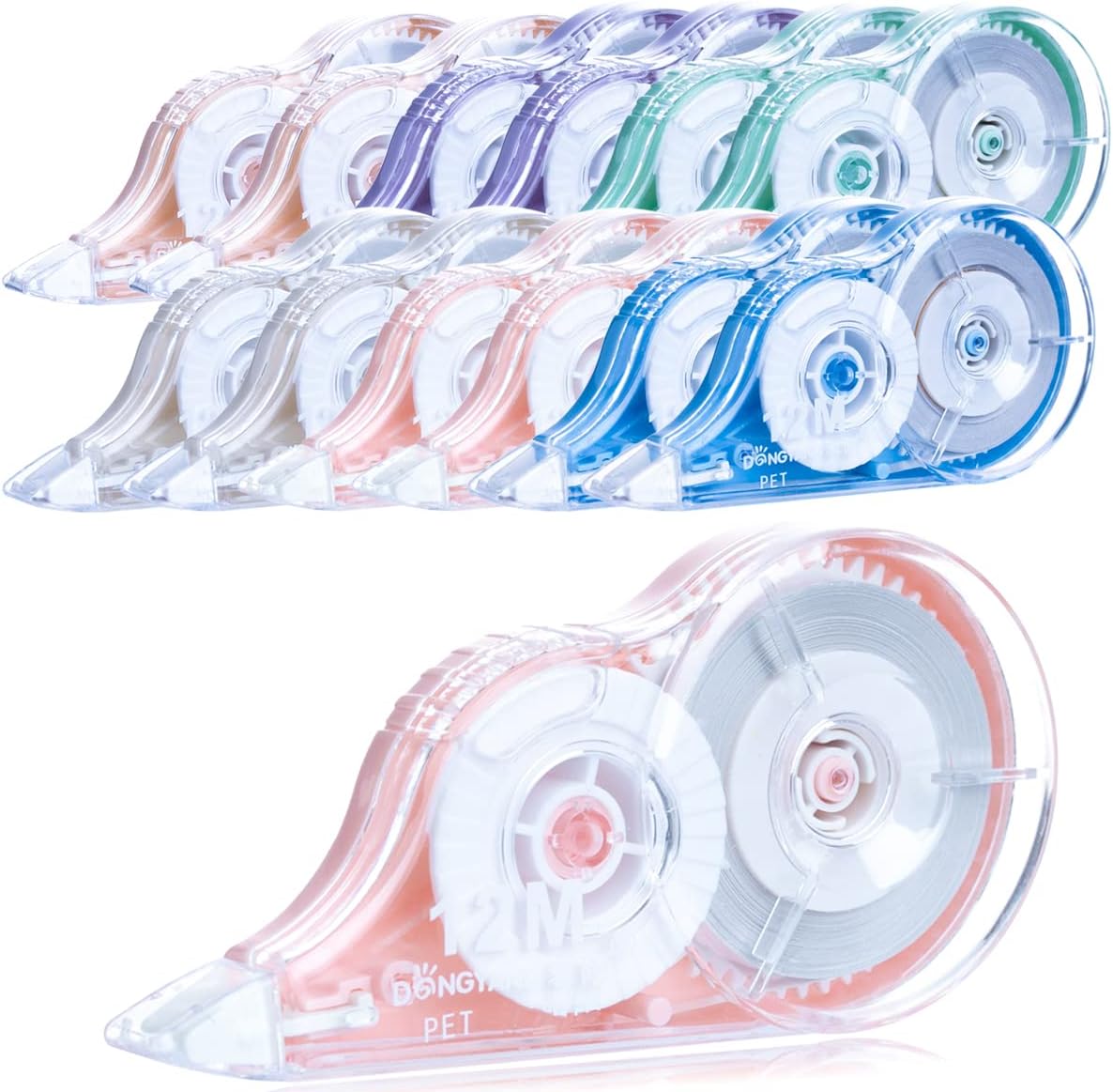 Correction Tape, 12 Pack Correction Tape Dispenser, Easy to Use Applicator for Instant Corrections, Study Supplies and Office Products, 144mx5mm