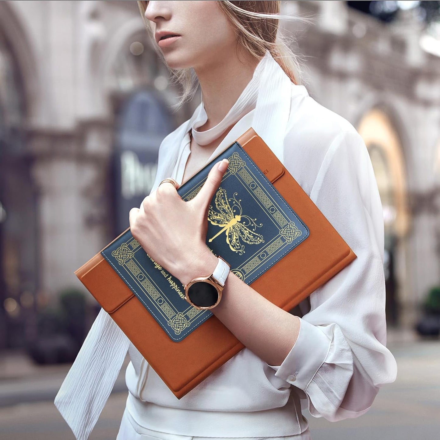 Dragonfly Gifts for Women,Journal for Women,A5 Hardcover Leather Journal - 200 Pages Premium Paper Notebook, Journal Notebook for School, Work (Dragonfly Pink)