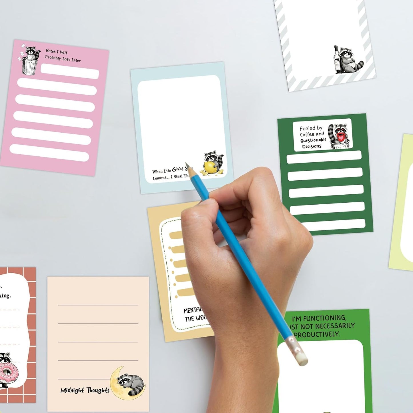 Dumpster Fire Sticky Notes 9 Pack, Funny Dumpster Fire Notepads for Work Stress Relief, Cute Self-Stick Memo Note Pads for Office, Humorous Gifts for Coworkers Students School Office Supplies 3×3 Inch