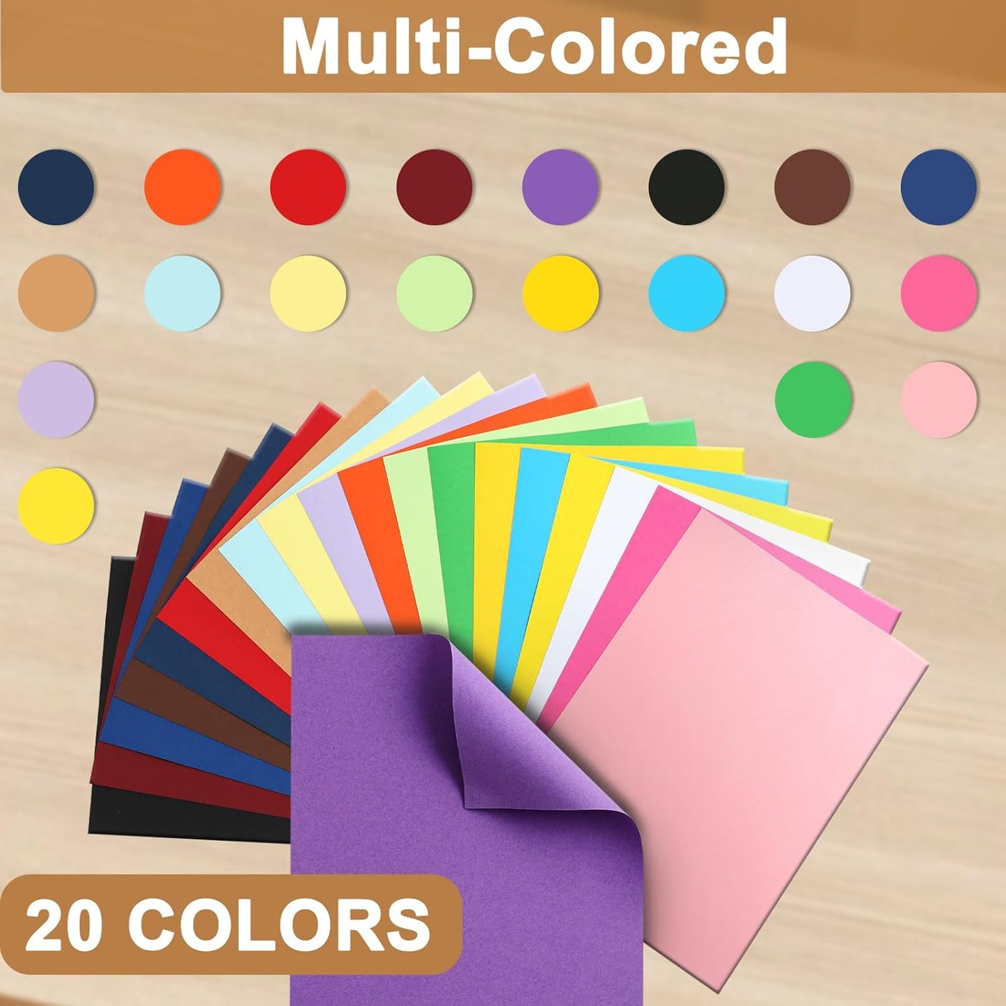 Silunkia 100 Sheets White Cardstock 5 Assorted Sizes Craft Paper, 200gsm/75lb White Card Stock Certificates Paper for DIY Cards Making, Business Cards, Wedding Invitations, School Crafting, Menus