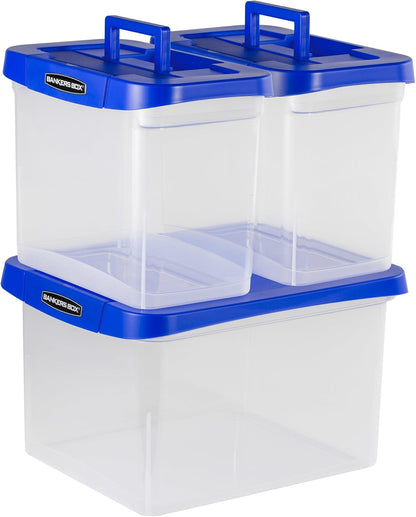 Bankers Box Heavy Duty Plastic File Box with Hanging Rails, Letter/Legal, 1 Pack (0086205)