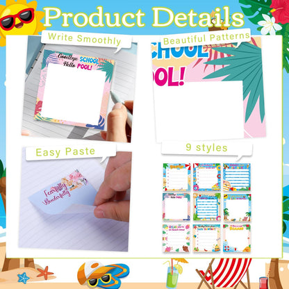 Inspirational Sticky Notes Gifts - 9 Pack Funny Positive Quotes Notepads 3x3 Inches, Fun Motivational Self-Adhesive Memo Pads Office Study Supplies for Friends Coworkers (450 Sheets)