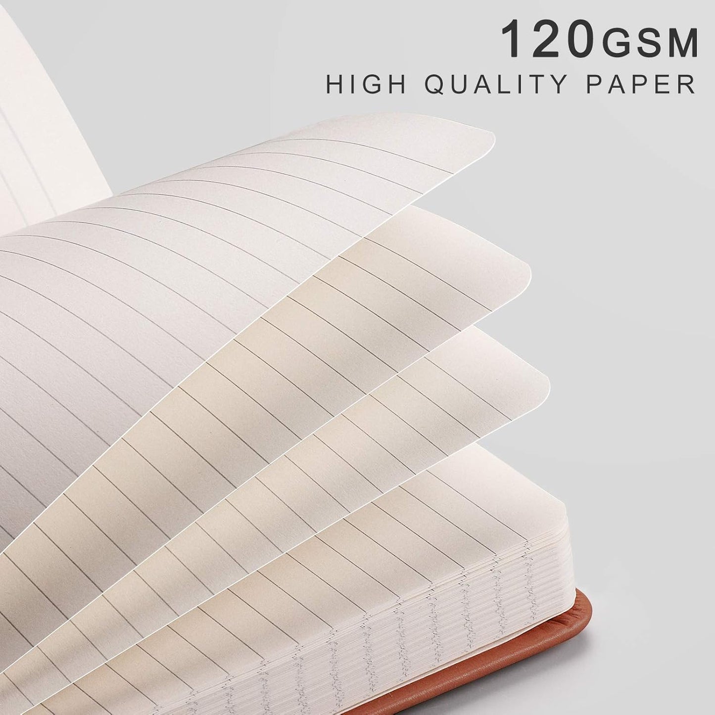 EMSHOI Graph Paper Notebook - 256 Pages A5 Graph Notebook/Journal, Hard Cover, 120gsm Thick Paper, Smooth PU Leather, Inner Pocket, 5.75'' × 8.38''-Black