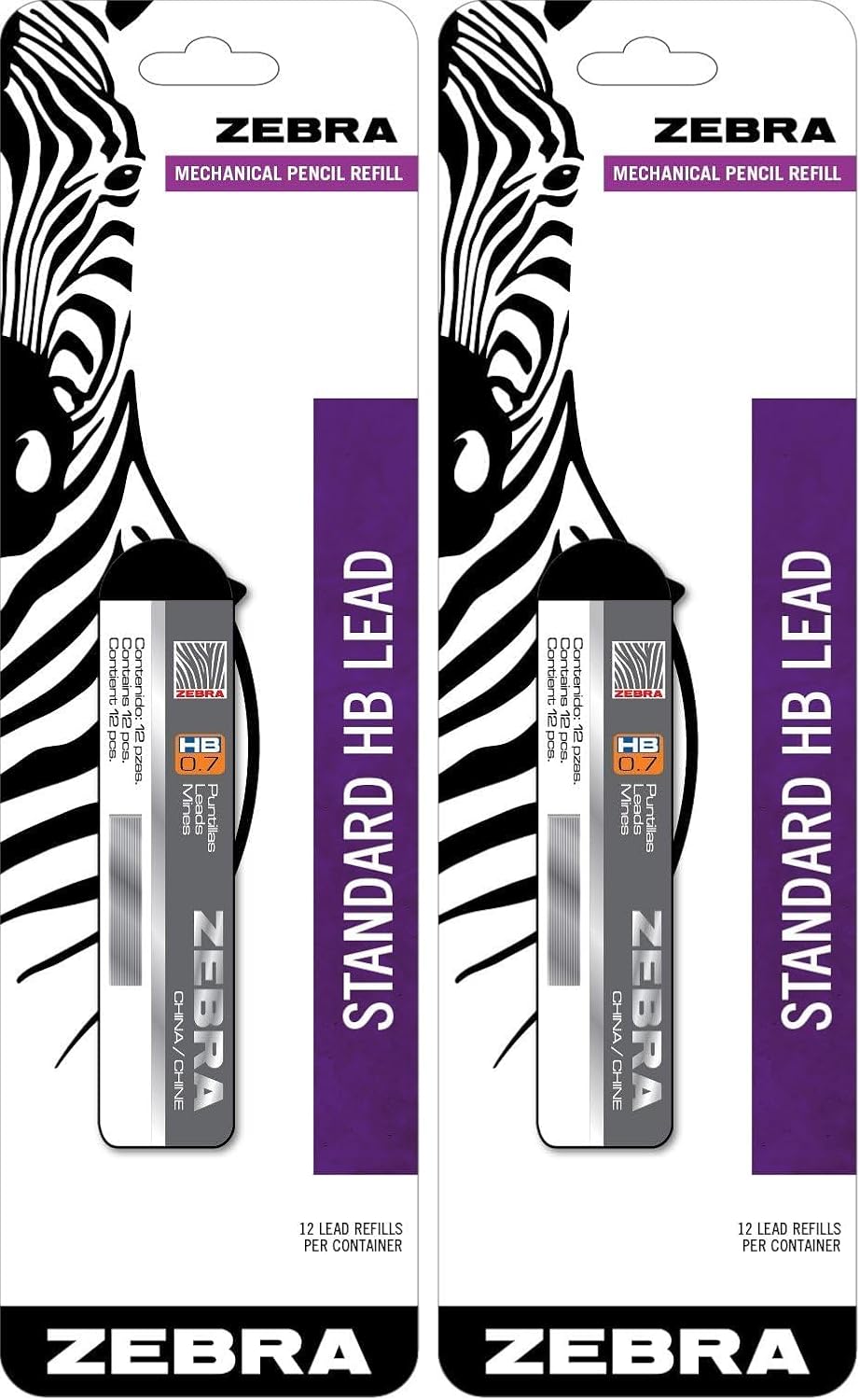 Zebra Pen Standard HB Lead Mechanical Pencil Refill, 0.7mm, 1 Pack
