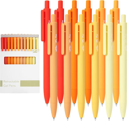 Mr. Pen- Retractable Gel Pens, 12 Pack, Colorful Ink, Fine Point 0.7mm, Fast Dry, Smooth Writing, Cute Pens for Drawing, Writing Planner and School Supplies
