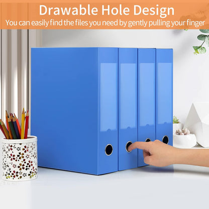HUA JIE A4 Storage File Boxes Plastic Archives Cases with Lid, File Folder Organizer Document Filing Box for office,31×7.5×23.5 cm, Black(Pack of 4)