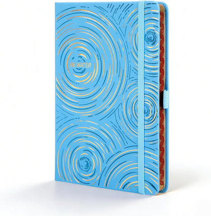 COMIX Lined Journal for Men & Women, 100GSM Leather Journal with Gift Box, 5.5" x 8.3", A5 Hardcover Journaling Notebook, Fits for Office, Home, Graduation, Corporate Gifting, 192 Pages, Black