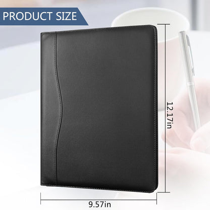 Padfolio Portfolio Organizer Legal Pad Holder Padfolio Folder Leather Portfolio Storage Clipboard Notepad with Cover for Letter Size A4 Writing Pad for Business and School Office