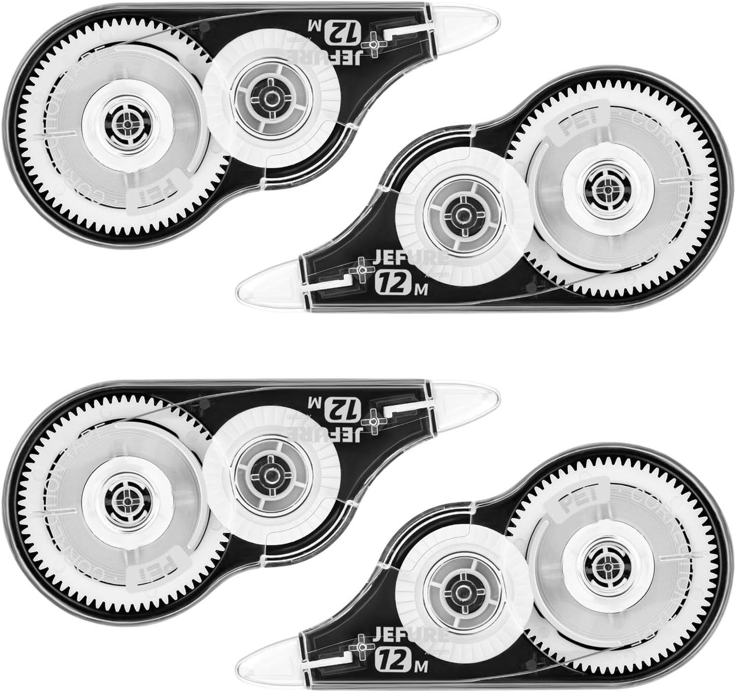 12 Pcs Correction Tape, 39.37 Ft White Wrong Out Tear-Resistant Bulk, Instant Corrections Easy to Use Applicator for School, Office, Note Taking, Journal (Tape Width 0.2 in，Clear)