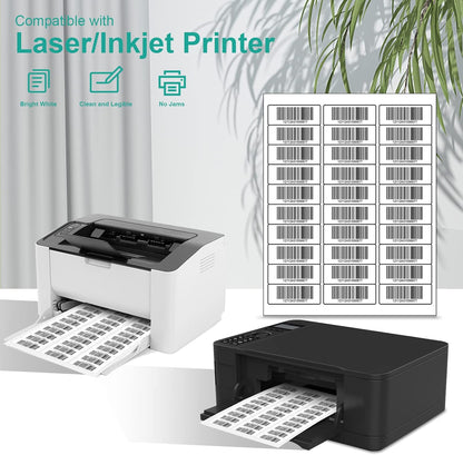 MFLABEL Half Sheet Shipping Labels - 200 Self Adhesive Sticker Sheets for Laser & Inkjet Printers, Waterproof & Smudge-Free, with 12 Free Fragile Labels for Packaging, Shipping and Crafting - Colors A
