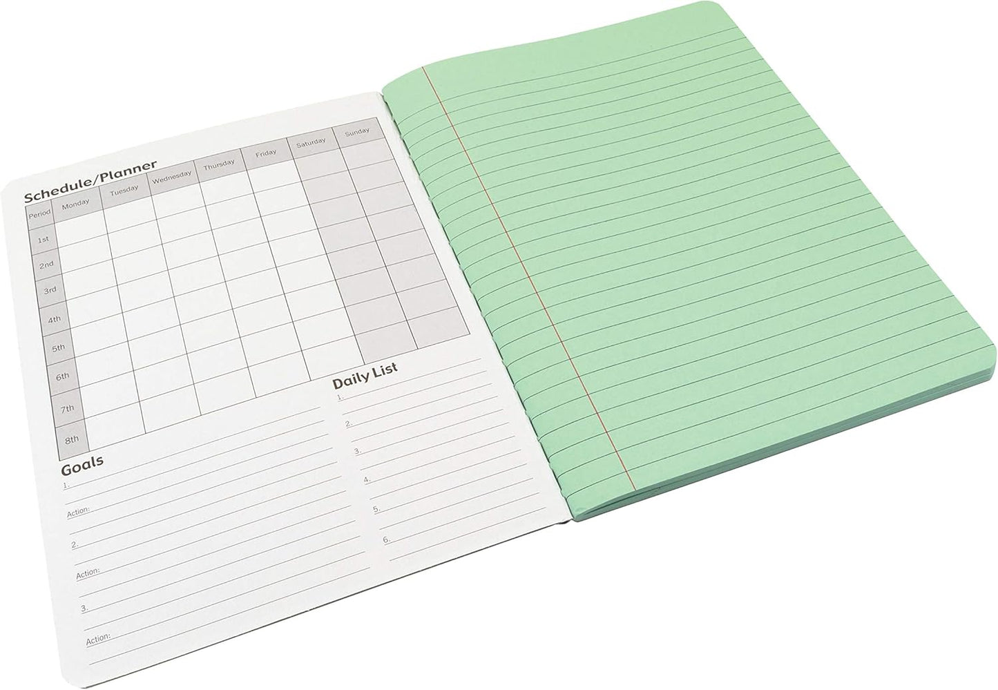 Pacon Junior Composition Book, 3/8" Ruled 5" x 7-1/2", 100 White Sheets , 6 Count