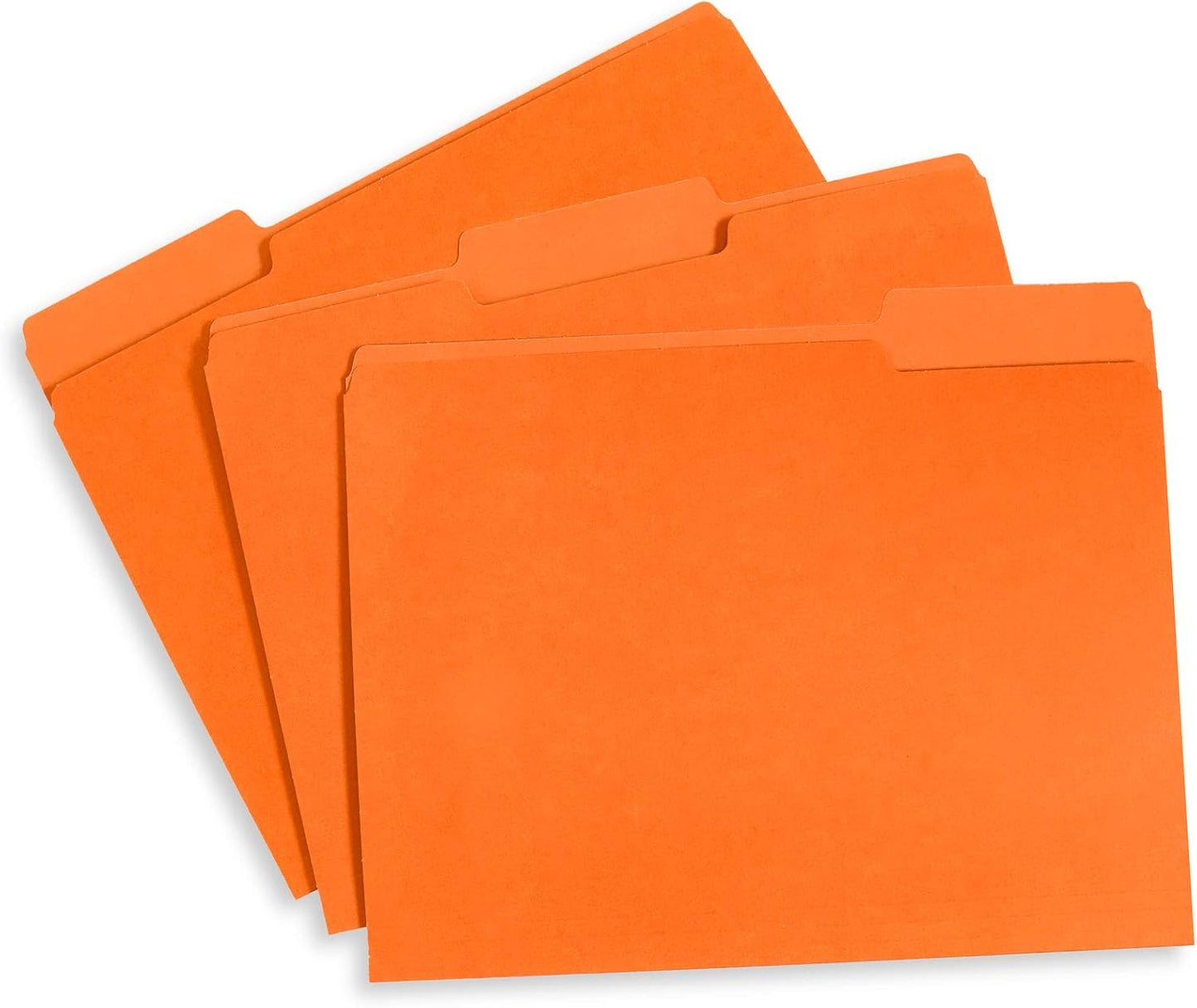 File Folder, 1/3 Cut Tab, Letter Size, Yellow, Great for Organizing and Easy File Storage, 100 Per Box