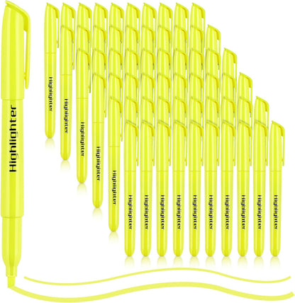 YEGEER Highlighters Bulk, Chisel Tip Dry-Quickly Highlighter Markers, 60 Count-Yellow Highlighters Pack for Adult Kids, Teachers Supplies for School, Classroom Must Have