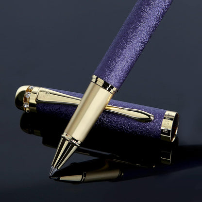 Rollerball Liquid Ink Pens,Best Luxury Ball Pen Gift Set for Women,Black Ink Fancy Pen Refillable for Executive Office,Professional,pretty pens,cool pens,Nice cute Designer Pens(Purple)
