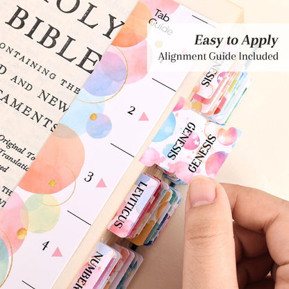Laminated Bible Tabs, Gold Foil Embossed Lettering Bible Chapter Index Tabs for Women Men, Reposition Large Print Sticky Labels, Easy to Read and Apply, 105Chapters Labels for Easy Navigation (Black)