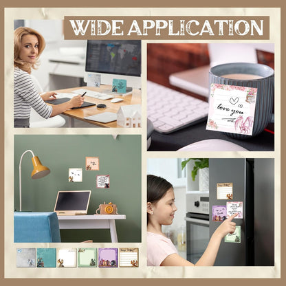 9 Pads Wildflower Sticky Notes 3x3 Inch Cute Self Stick Notepads Notes Adhesive Memo Pad Office Decor Gifts for Students School Teacher Meeting Office Supplies
