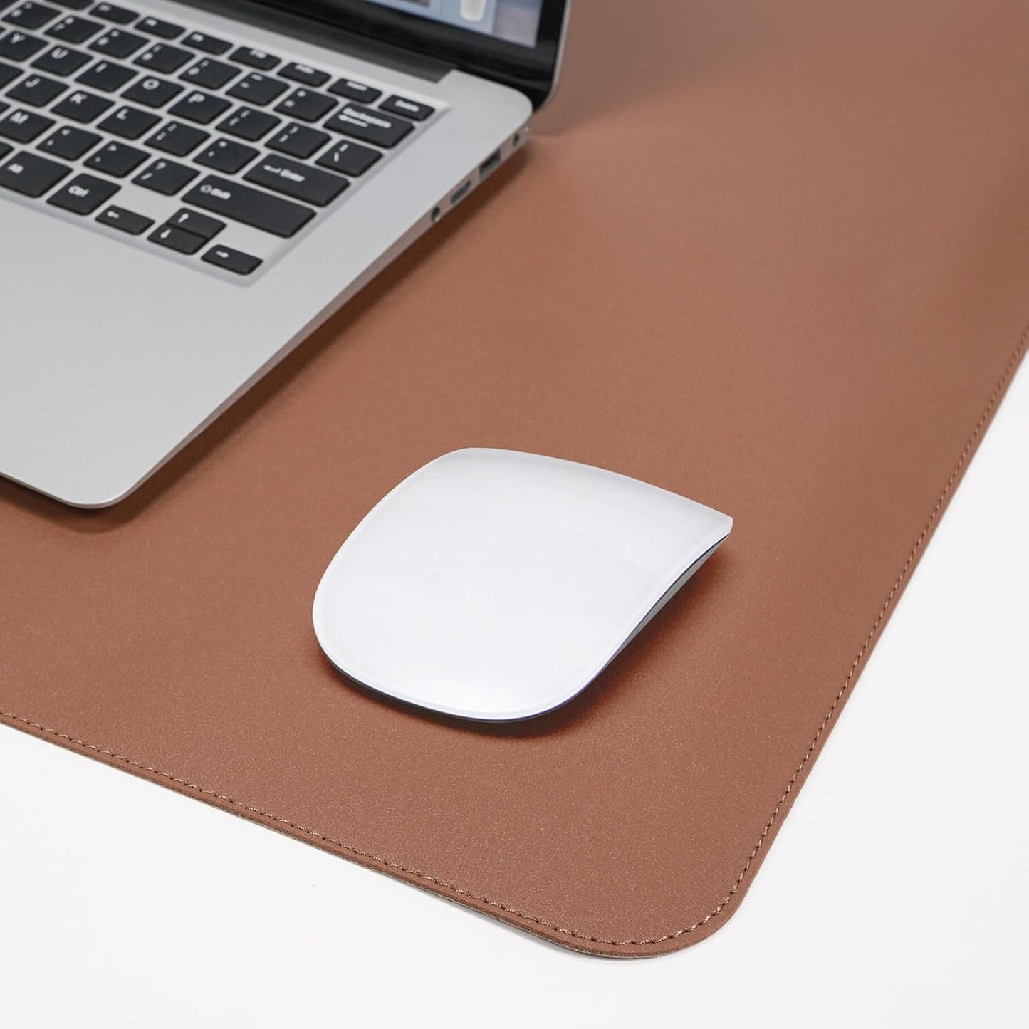 Large Desk Mat 47.2" x 17" Leather Desk Pad Protector with Natural Cork & PU Leather, Non-Slip Office Desk Mat, Large Mouse Pad, Waterproof Desk Blotter pad for Office&Home(Black)