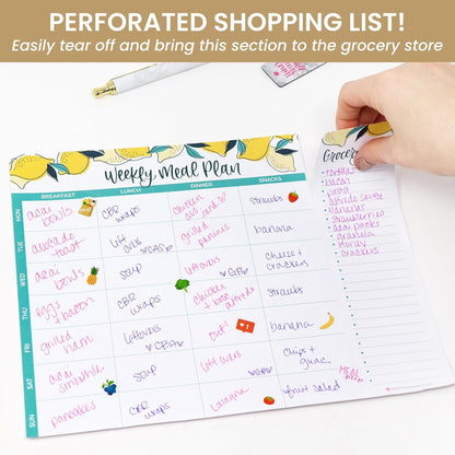 bloom daily planners Horizontal Weekly Tear-Off To Do List Planning Pad - Undated Notepad Organizer & Healthy Habit Tracker - 8.5” x 11” - Floral
