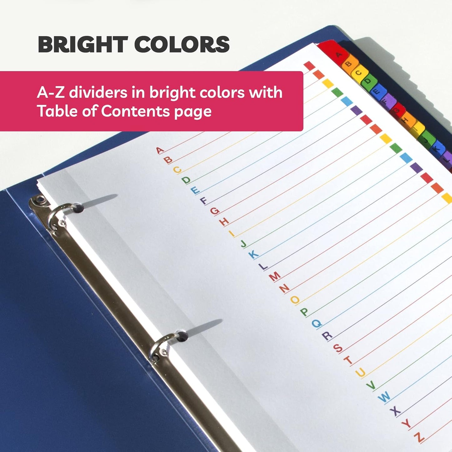 Alphabet Binder Dividers for 3 Ring Binder - (3 Sets of 26), 8.5 x 11 Letter Size, A-Z Dividers - Easy Organization and Maximum Coverage