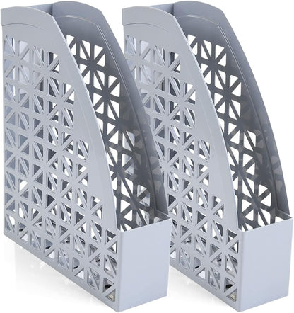 Mintra Office Plastic Desk Organizer 2pk Magazine File (Lavender)