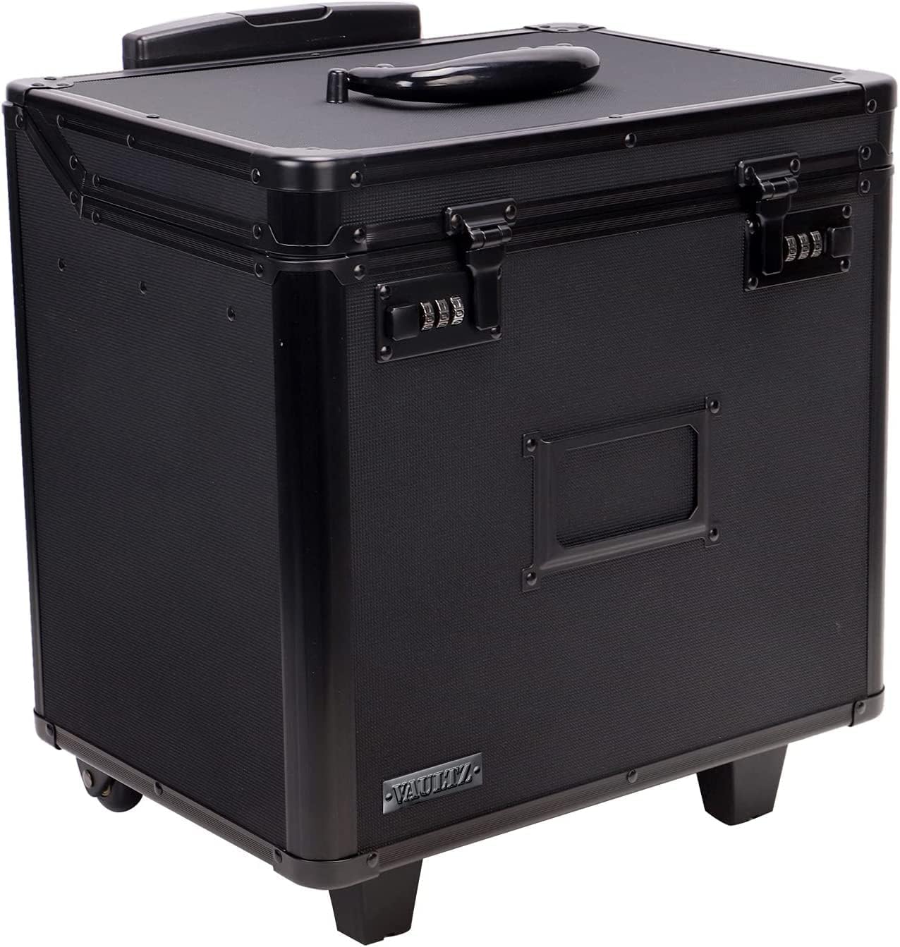 Vaultz Locking Mobile File Chest, Letter/Legal Files, 17.5" X 15.5" X 14.5", Black