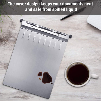 Metal Clipboard, Contractor Heavy Duty Aluminum Clipboard with High Capacity Clip, Rust-Proof Plate for Letter Size and A4 Paper Sheet, Supplies for Office, Jobsite, Medical, School, Law Enforcement