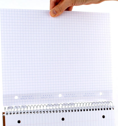 Five Star Loose Leaf Paper, Graph Ruled Insertable Notebook & Binder Filler Paper, 8-1/2" x 11", Reinforced T-Tabs, 75 Sheets (170180)