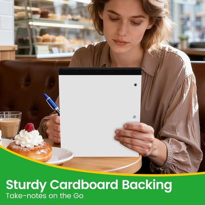 3 Hole Legal Pad 8.5 x 11, 3 Pack White Note Pads, Notebook Paper Wide Ruled, Writing Paper Pads, Notepads with Binder Holes, Lined Paper 8.5x11, Ideal for School, Home, Office, 30 Sheets/Pack