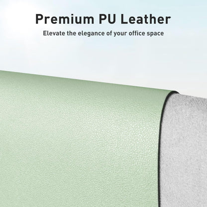 Aothia Non-Slip Waterproof PU Leather Desk Pad Protector for Mouse, Writing Desk, Office, Home, Laptop Blotter, 23.6" x 13.7", Black - Colors A