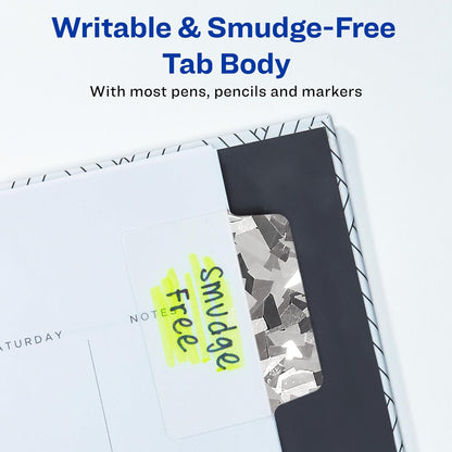 Avery Multiuse Ultra Tabs, 2" x 1.5", 2-Side Writable, Assorted Pastel Dots, 24 Repositionable Tabs (74773)