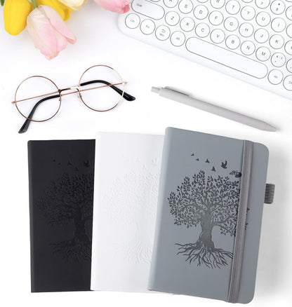 3 Pack Pocket Journaling Notebooks, A6 Small Notebook For Note Taking Journaling Notebooks Journals For Writing Mini Note Pads With Pen Holder 120 Pages 100 GSM Thick Paper(Nude, Brown, Forest Green)