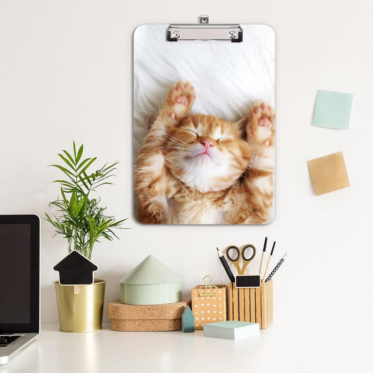 Hongri Plastic Cute Clipboard, Letter Size for Students, Teacher, Woman and Kids, Low Profile Clip, Decorative Pattern, Size 9 x 12.5 in, Dream Marble