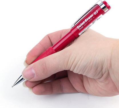 Pentel Twist-Erase III Mechanical Pencil, (0.7mm), Black Barrel, 12 Pack (QE517A)
