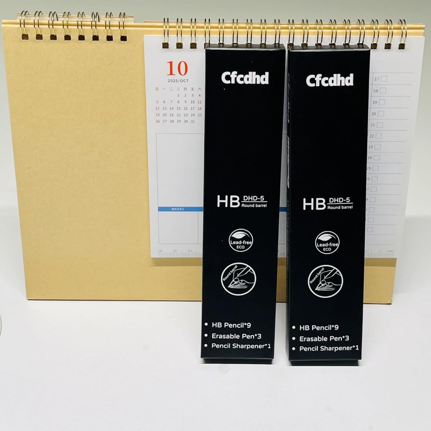 9 Pack HB Pre-Sharpened Wooden Graphite Pencils with 3 Pen Erasers & 1 Sharpener, Ideal for Writing, Drawing & Sketching, Perfect for Students, Adults, Artists, Kids & School Office Use