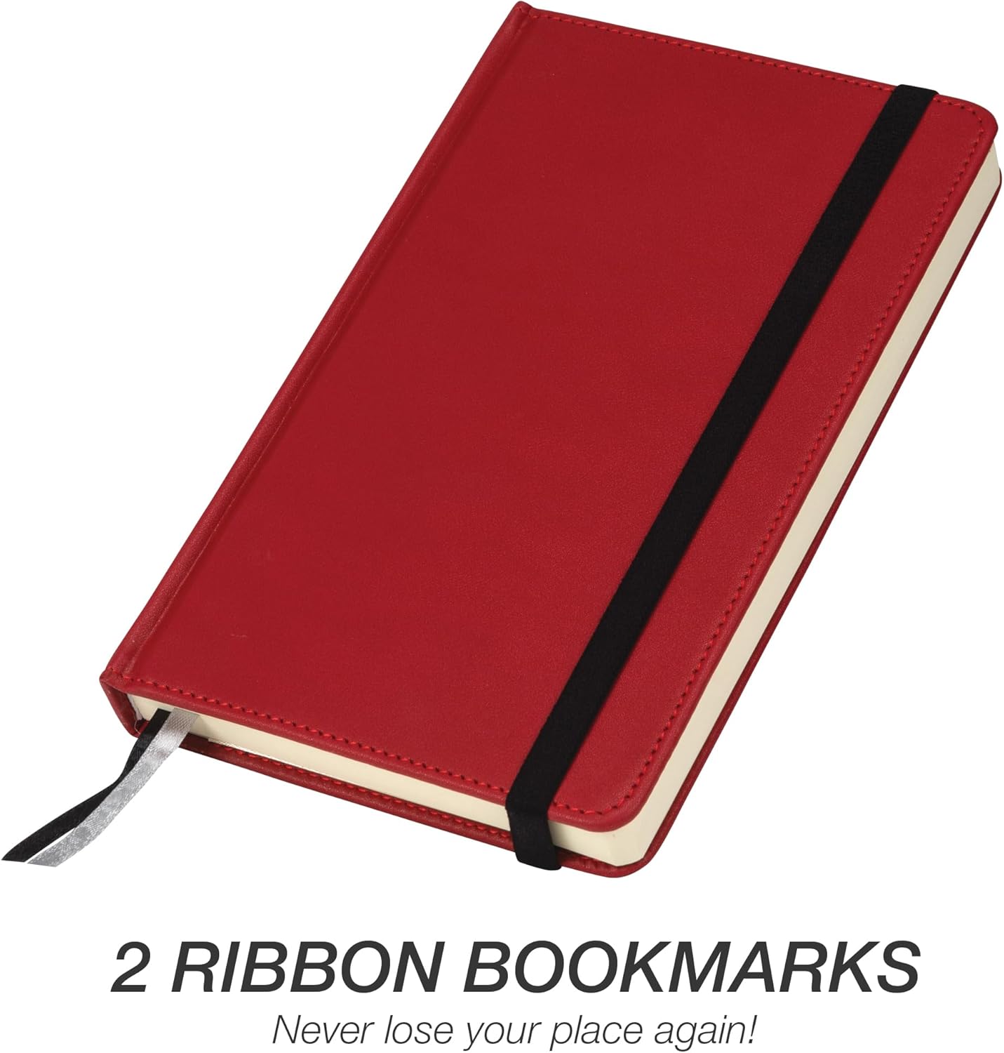 Samsill Large Hardcover Notebook, 240 Lined Notebook Pages, Black, 7.5 x 10 Inch