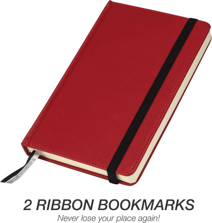 Samsill Large Hardcover Notebook, 240 Lined Notebook Pages, Black, 7.5 x 10 Inch