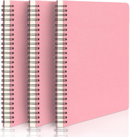 EUSOAR Spiral Notebook, A5 12packs 5.5"X8.3" 120 Pages Lined Travel Writing Notebooks Journal, Memo Notepad Sketchbook, Students College Office Business Subject Diary Ruled Book Journal-Black Cover