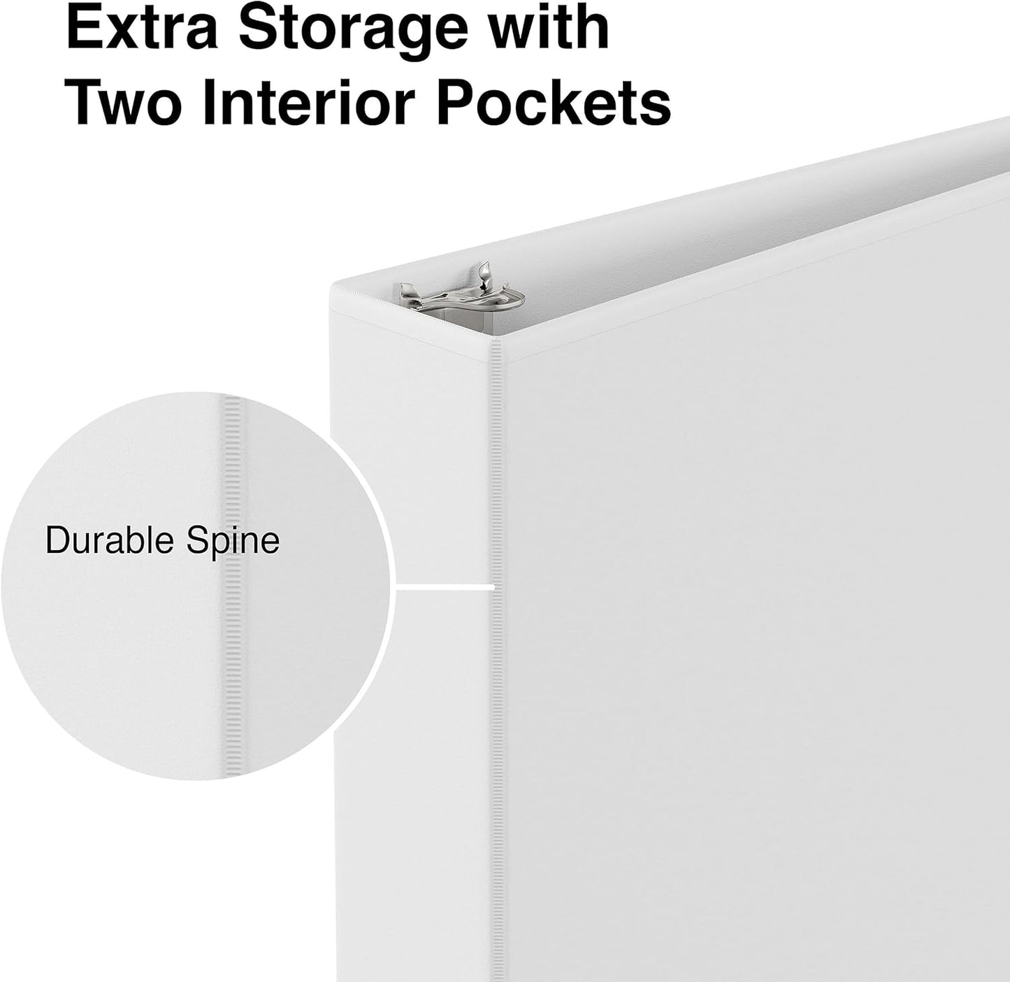 Staples Economy 1-Inch Round Ring Binder, Holds Up to 175 Sheets Each, 12-Pack, White, Lightweight Binders for School & Office