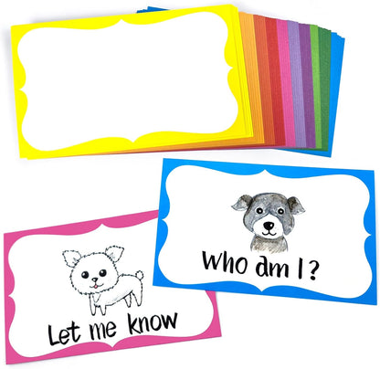 PPAPPAPPIYO index card 4x6 Decorative Border Vellum paper (Set of 50) 260gsm (4X6, design01)