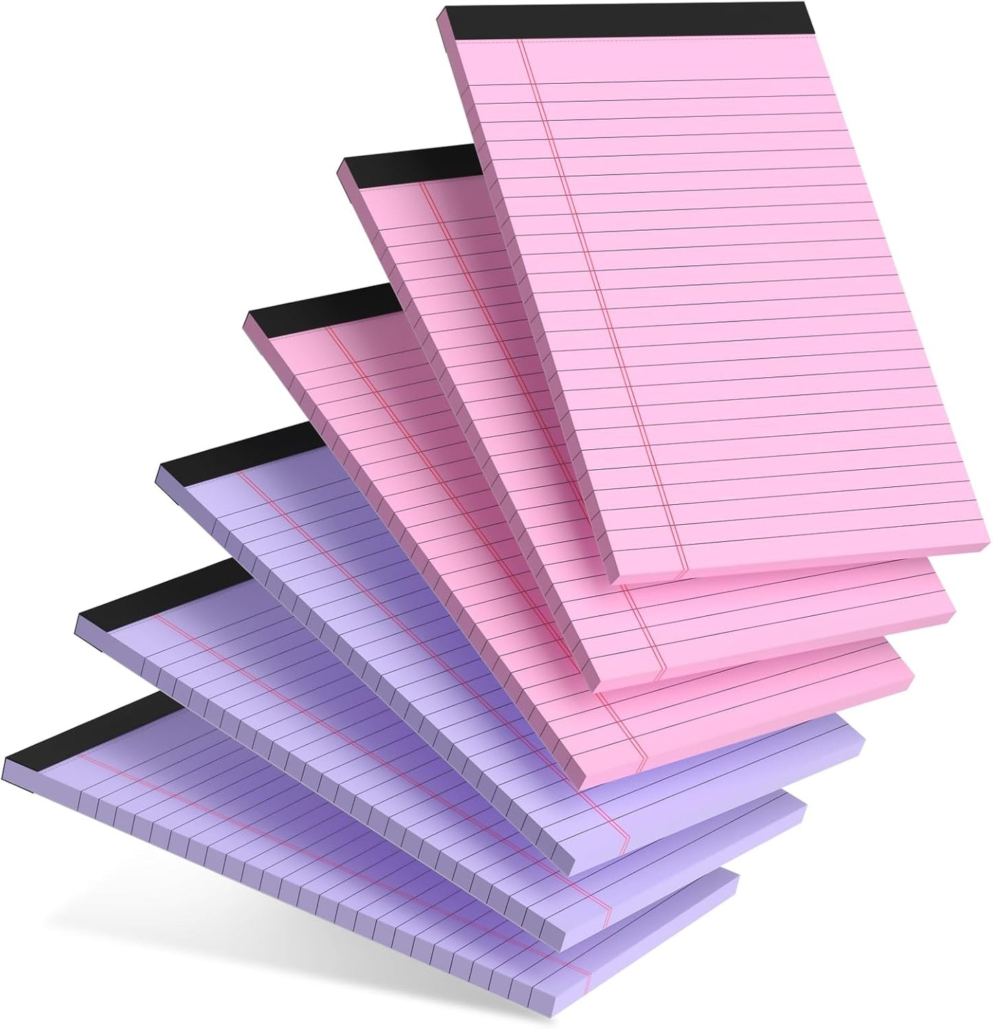 5pcs Small Note Pads 5x8 Notebook College Ruled Legal Pads Color Notepads 5 Pack Study Back Writing Pads 5 x 8 Perforated Narrow Ruled Pads of Paper for School & Office Supplies 30 Sheets/Pack